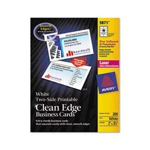  Avery® AVE 5874 TWO SIDE CLEAN EDGE LASER BUSINESS CARDS 