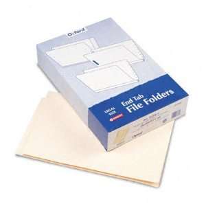   Folders, Straight Cut, End Tab, Legal, Manila, 50/Box: Office Products