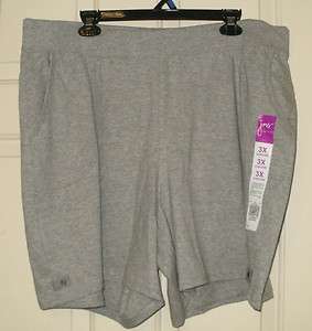 New Womens Just My Size JMS Cotton Knit Shorts Elastic Waist size 4X 