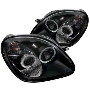   Benz Slk230 Slk3 98 04 Halo Projector Headlights   Black Automotive