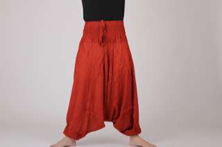   Harem Pants Trousers Jumpsuit LONG Hippy Hippie Boho Red al005r  