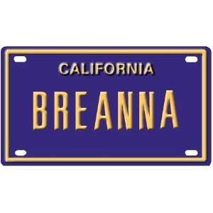  Breanna Mini Personalized California License Plate 