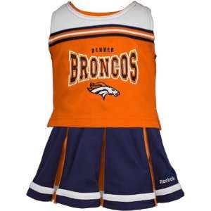  Reebok Denver Broncos Toddler Orange 2 Piece Cheerleader 