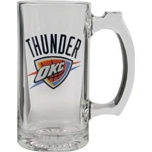  Oklahoma City Thunder Beer Mug 3D Logo Glass Tankard 
