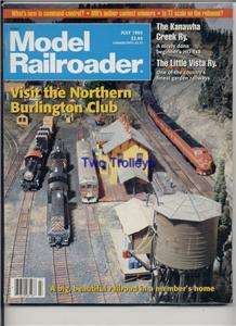 Model Railroader July 1993 Kanawha 4x8 HO layout trains  