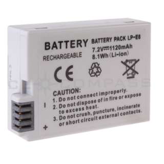 Battery For CANON LP E8 Digital Rebel T2i EOS 550D  