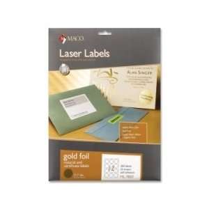    Maco Round Foil Laser Label   Gold   MACML7850: Office Products