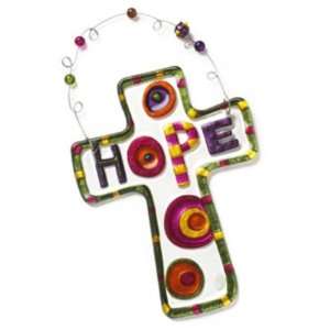  Hope Cross (2007 9135 Glass Fusion) with Wire Hanger