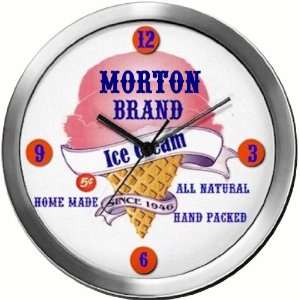  MORTON 14 Inch Ice Cream Metal Clock Quartz Movement 