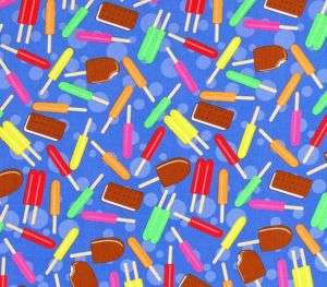 ICE CREAM POPSICLES SWEET TOOTH COMFORT FOOD FABRIC BTY  