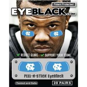  North Carolina Tar Heels NCAA Peel & Stick Eyeblack Strips 