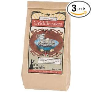 Ouray Gourmet Vintage Buckwheat Griddlecakes Mix, 9 Ounce Bags (Pack 
