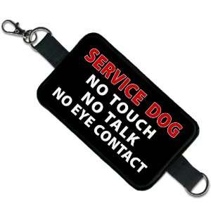   No Talk No Eye Contact Rectangle Patch Velcro Double Sided Leash Wrap