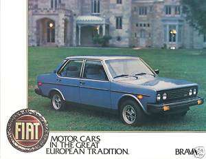 1980 Fiat Brava USA Edition Sales Sheet Brochure  