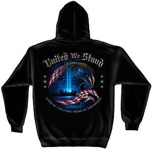   STAND 9/11 EAGLE PULL OVER HOODY HOODIE M L XL 2XL HOME OF THE BRAVE