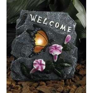  7.5H Solar Power   Welcome Rock Butterfly: Patio, Lawn 