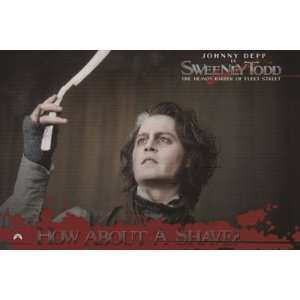 Sweeney Todd   Johnny Depp   Original Promotional Movie Poster Card 