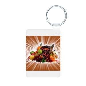  Aluminum Photo Keychain Thanksgiving Cornucopia 