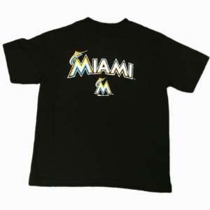  MLB New Logo Florida Miami Marlins Black T Shirt Small SM 
