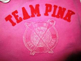 Victorias Secret PINK Team Pink Capri Cropped Sweat Pants Gym 