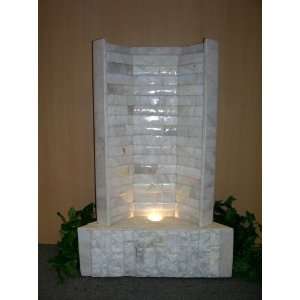  Corner Half Moon 36 With Light In White Oman Marble 