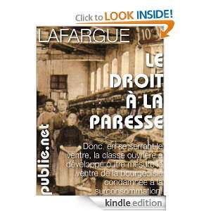   surconsommation. (French Edition): Paul Lafargue:  Kindle