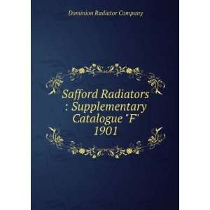  Safford Radiators : Supplementary Catalogue F 1901 