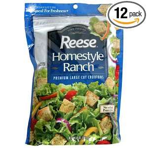 Reese Homestyle Ranch Croutons, 5 Ounce Bags (Pack of 12)  