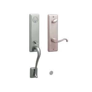  Schlage FA360 619 Satin Nickel Monaco One piece Handle Set 