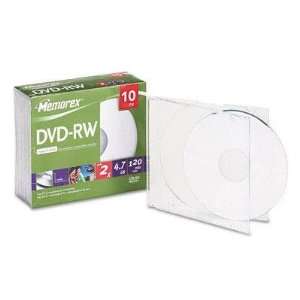  DVD RW Discs 4.7GB 2x w/Slim Jewel Cases Silve 