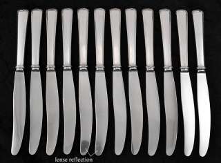 12 LG German Bruckmann & Sohne 800 Silver Handle Knives  
