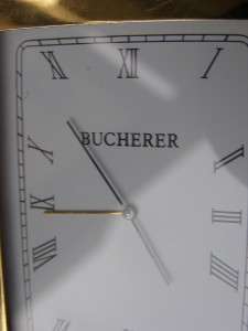 Vintage Gold plated Bucherer alarm desk watch  