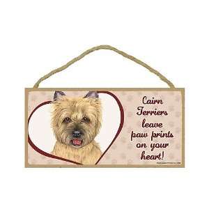Cairn Terrier (Tan)   leave paw prints on your heart Door Sign 5x10 