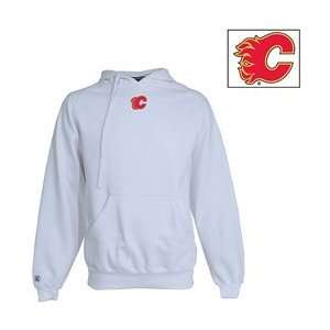 Antigua Calgary Flames Goalie Hooded Sweatshirt   Calgary Flames White 