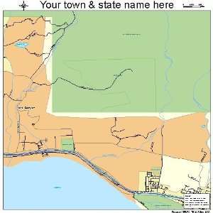  Street & Road Map of Toro Canyon, California CA   Printed 