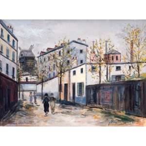     24 x 18 inches   A Street in a Suburb of Paris 1: Home & Kitchen