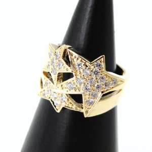  Gold plated ring Etoiles Sublimes.   Taille 56 Jewelry