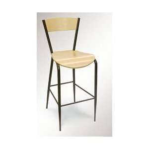 Carroll Chair Co. 3 176 Solid Back Barstool   Wood Seat 