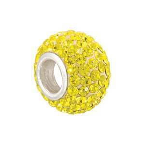   12.00X08.00 Mm November Kera Bead With Pave Citrine Crystals: Jewelry