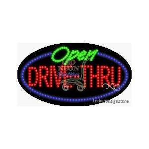  Open Drive Thru LED Sign 15 inch tall x 27 inch wide x 3.5 