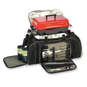  Black Polyester Travel Grill Set: Jewelry
