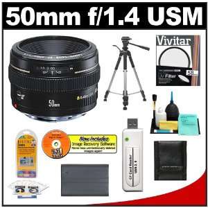  Canon EF 50mm f/1.4 USM Lens + UV Filter + BP 511a Battery 