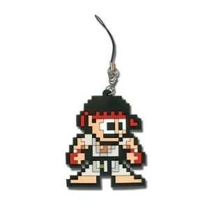  Street Fighter 4 Ryu 8 Bit Cell Phone Charm: Cell Phones 