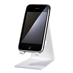Sanwa Acrylic iPhone iPod Desktop Stand Holder White 4969887210802 