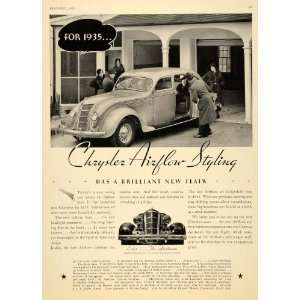   Ad Chrysler New 1935 Sedan Airstream Six Eight Car   Original Print Ad