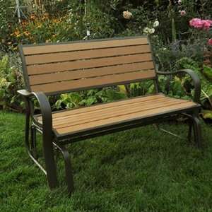  Weather Resistant Patio Glider Bench 