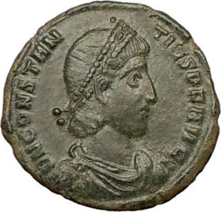 CONSTANTIUS II 351AD Ancient Authentic Roman Coin BATTLE Horse man 