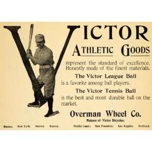  1895 Ad Victor Athletic Goods Overman Wheel Company 