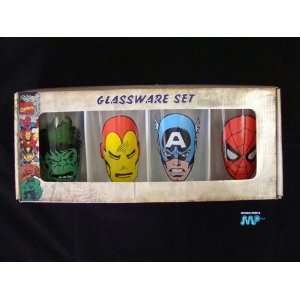   SET Hulk / Captan America/ Spider Man/ Wolverine Collectible Glasses