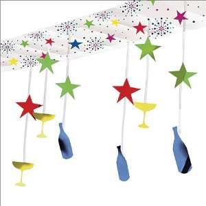  Jewel Tones Foil New Years Ceiling Decoration 10ft Toys 